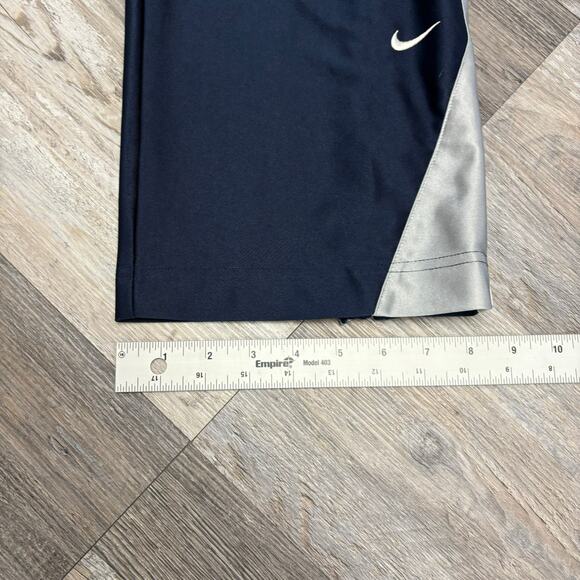 Vintage Y2k Nike Dri-Fit Navy Blue Gray Stripe Womens L Swoosh Track Pants - Picture 13 of 13